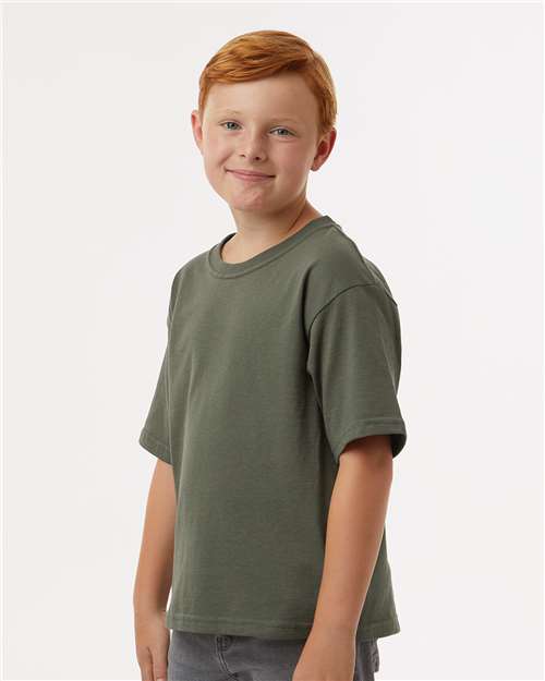 M&O Youth Gold Soft Touch T-Shirt 4850 Military Green