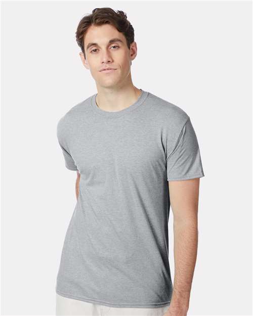 Custom Embroidered Hanes Perfect-T Triblend T-Shirt 42TB Silverstone Heather