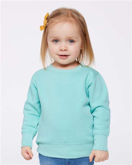 Custom Embroidered Rabbit Skins Toddler Fleece Crewneck Sweatshirt 3317
