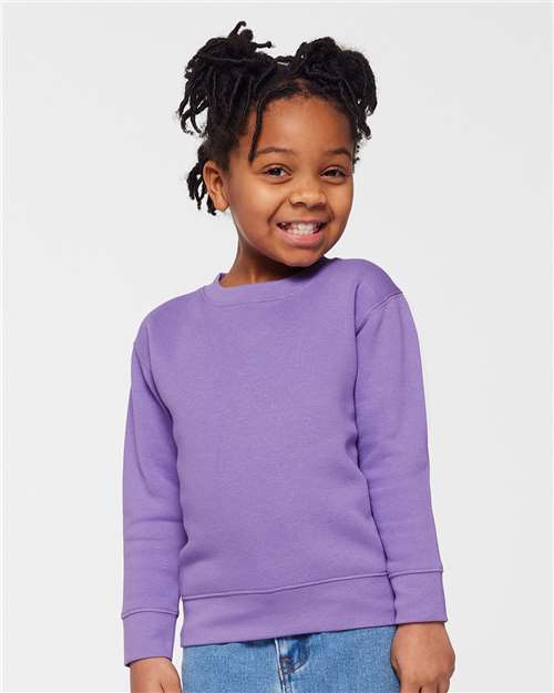 Custom Embroidered Rabbit Skins Toddler Fleece Crewneck Sweatshirt 3317