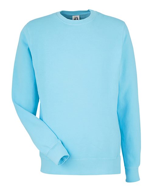 J. America Pigment-Dyed Fleece Crewneck Sweatshirt 8731