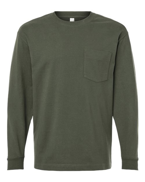 American Apparel Super Heavyweight Long Sleeve Pocket Tee 9410
