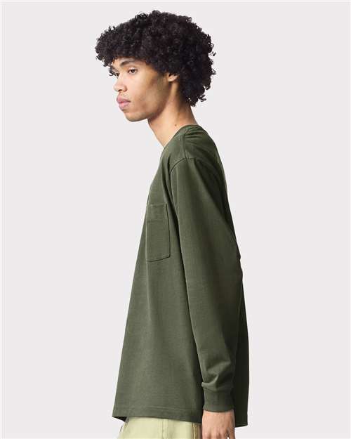 American Apparel Super Heavyweight Long Sleeve Pocket Tee 9410