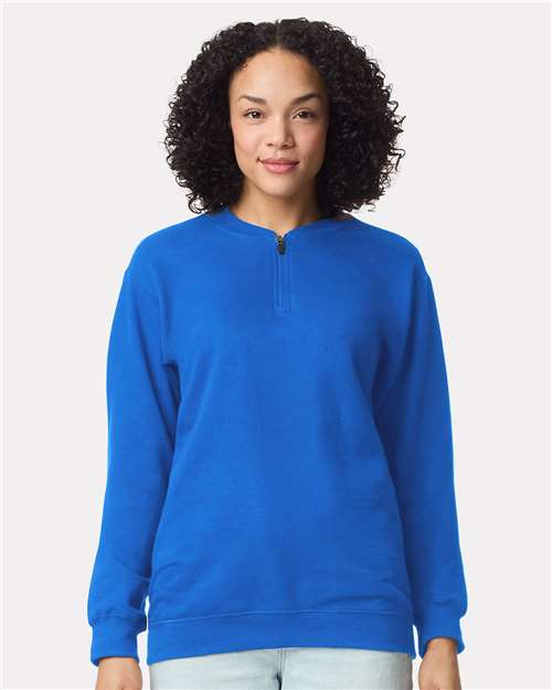 Custom Embroidered Gildan Softstyle® Midweight 1/4 Zip Sweatshirt SF008