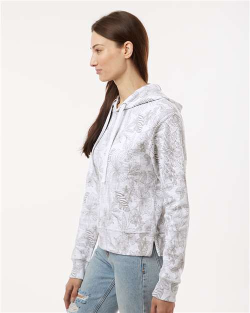 MV Sport Women's Maddie Floral Print Hooded Sweatshirt W24105