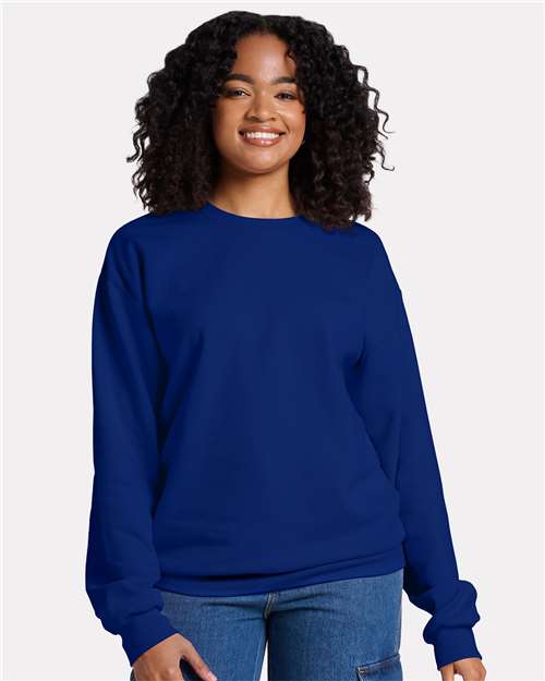 Custom Embroidered JERZEES Ultimate CVC Crewneck Sweatshirt IC48MR