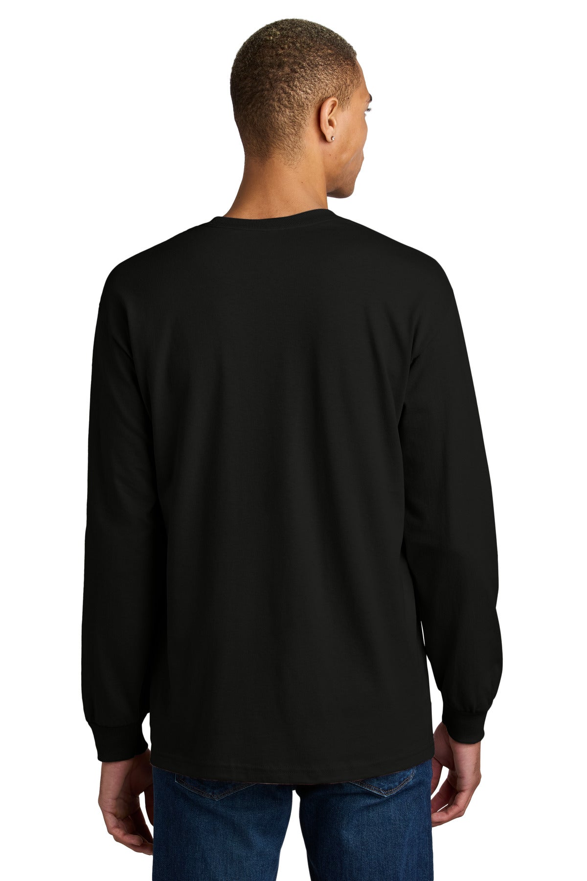 Custom Embroidered American Apparel Heavyweight Unisex Long Sleeve T-Shirt 1304,Black