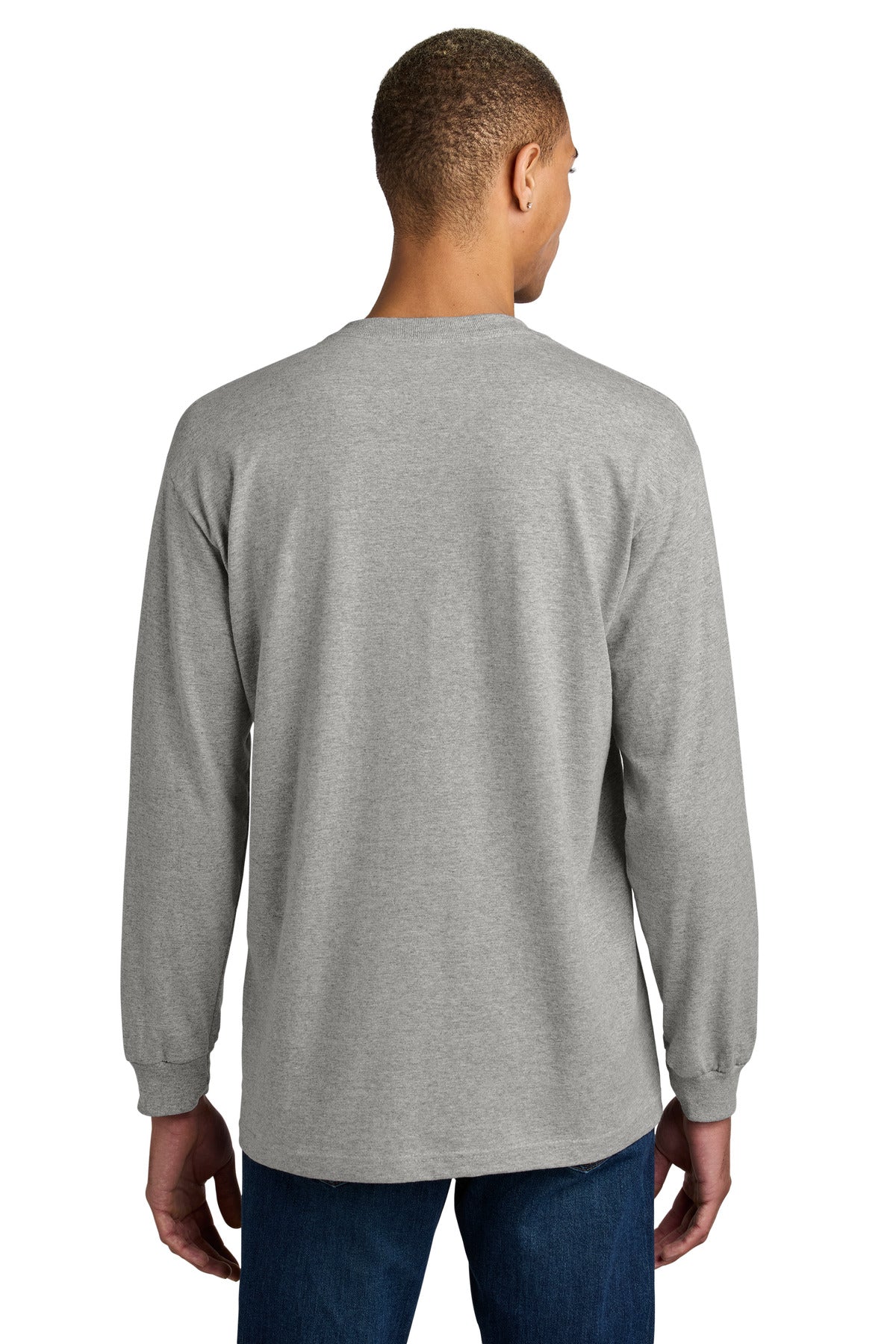 Custom Embroidered American Apparel Heavyweight Unisex Long Sleeve T-Shirt 1304,Heather Grey