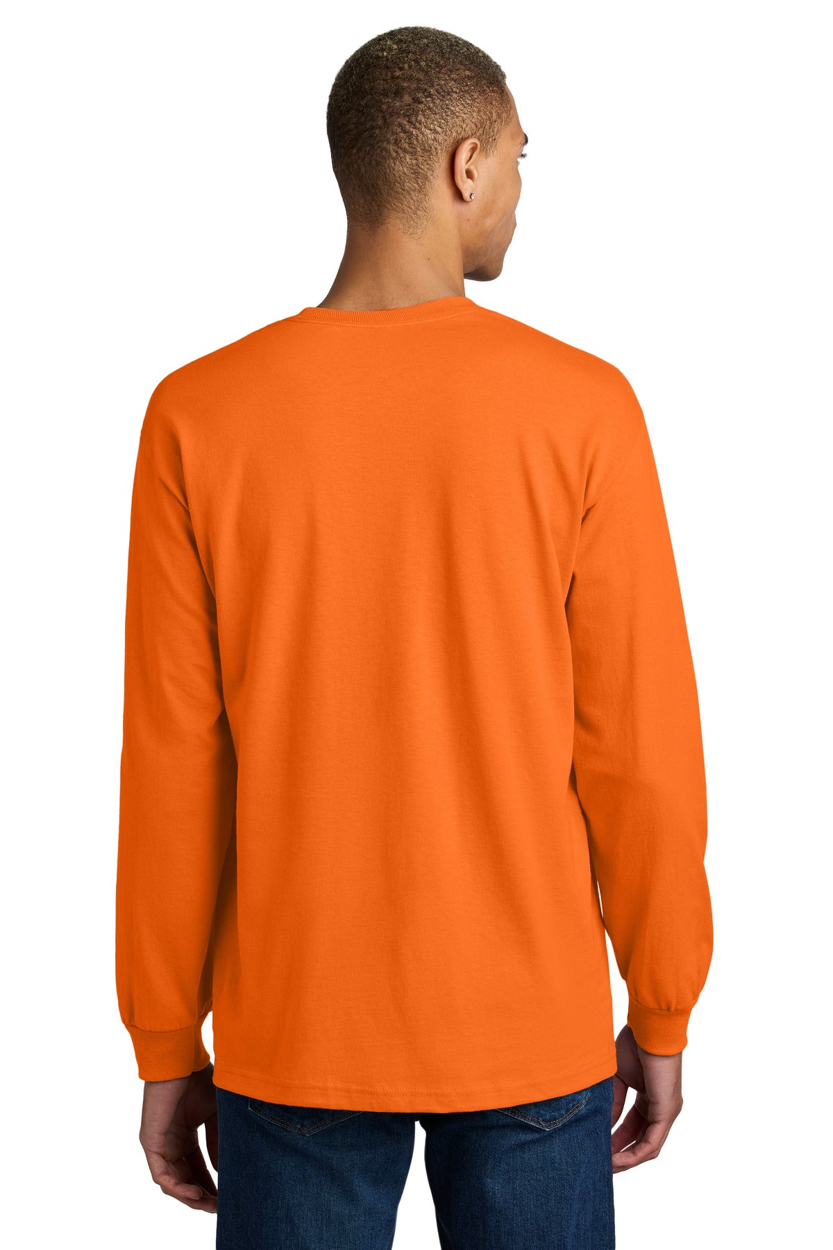 Custom Embroidered American Apparel Heavyweight Unisex Long Sleeve T-Shirt 1304,Orange
