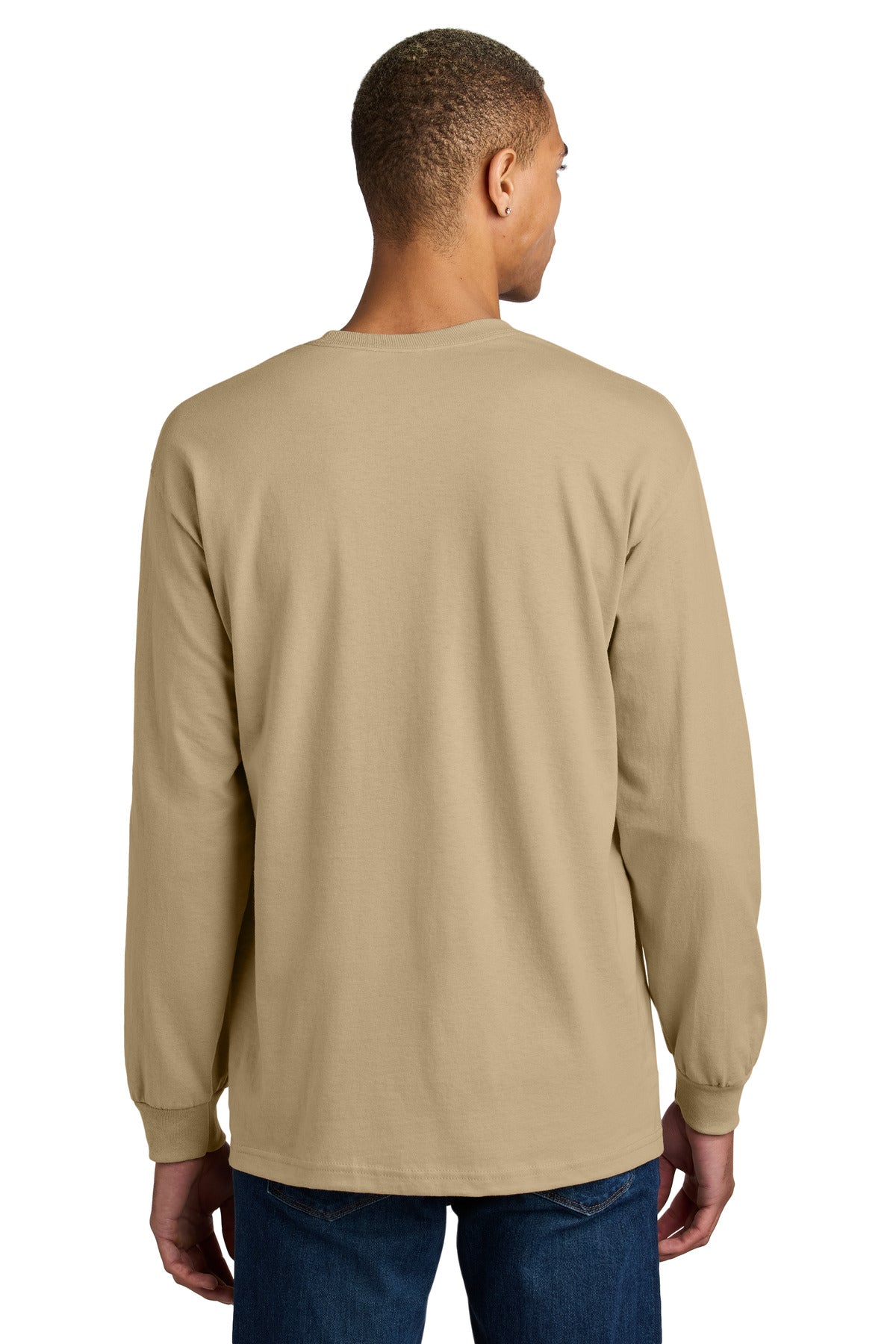 Custom Embroidered American Apparel Heavyweight Unisex Long Sleeve T-Shirt 1304,Sand