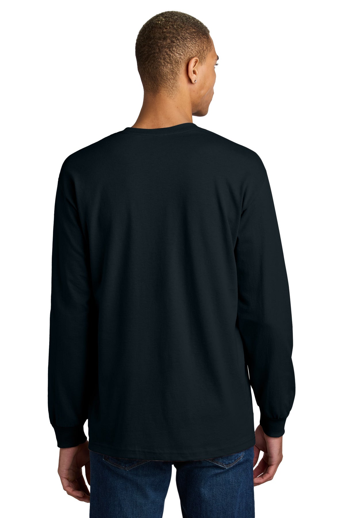 Custom Embroidered American Apparel Heavyweight Unisex Long Sleeve T-Shirt 1304,True Navy