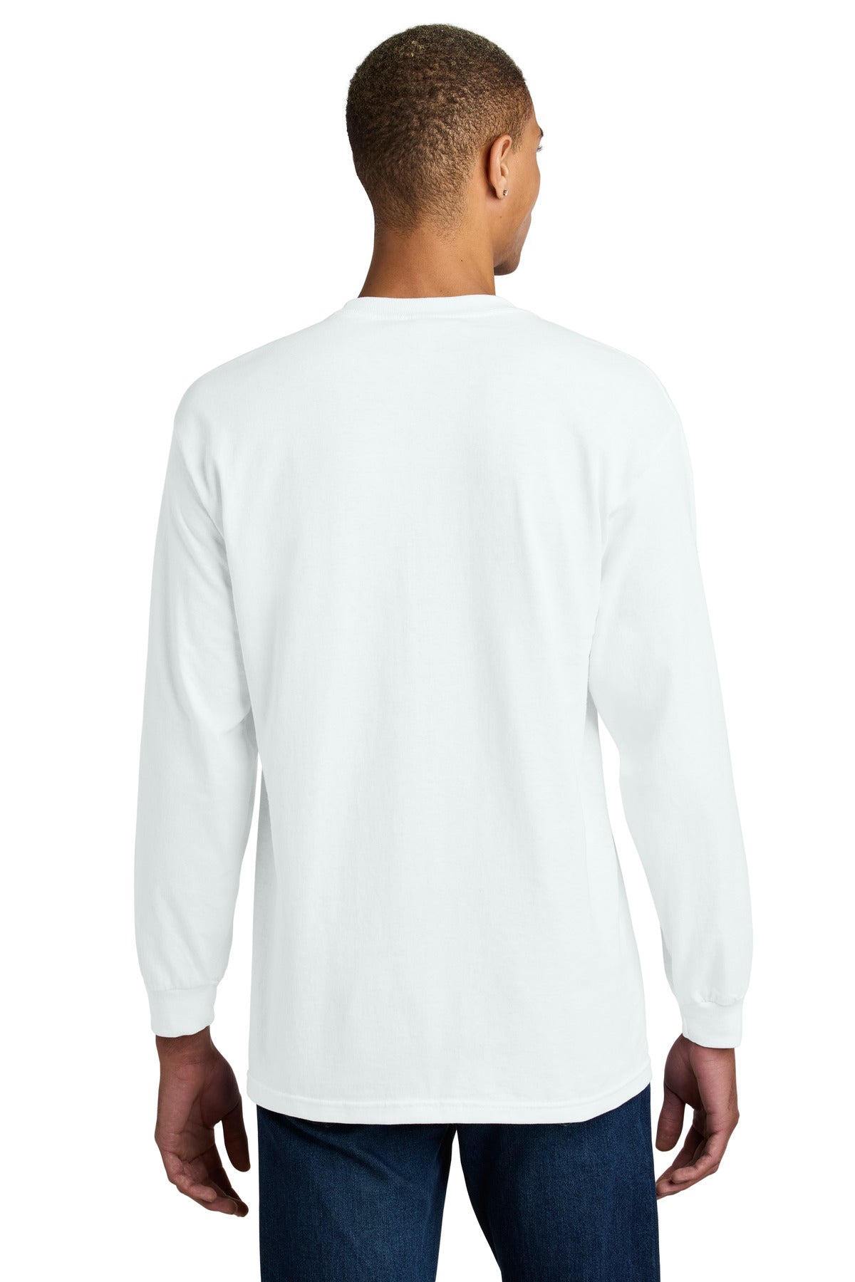 Custom Embroidered American Apparel Heavyweight Unisex Long Sleeve T-Shirt 1304,White