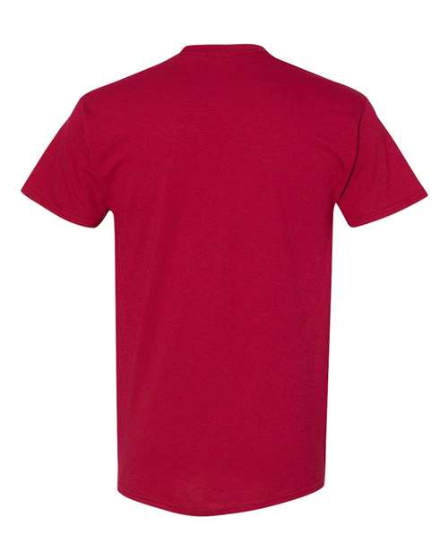 Gildan USA-Made Fine Jersey T-Shirt 5000 Cardinal Custom Embroidered Business Logo