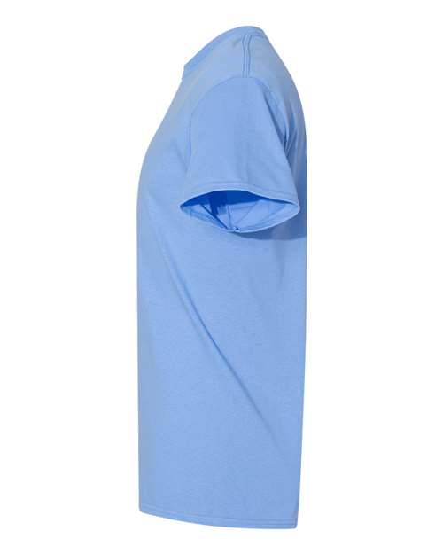 Gildan USA-Made Fine Jersey T-Shirt 5000 Carolina Blue Custom Embroidered Business Logo