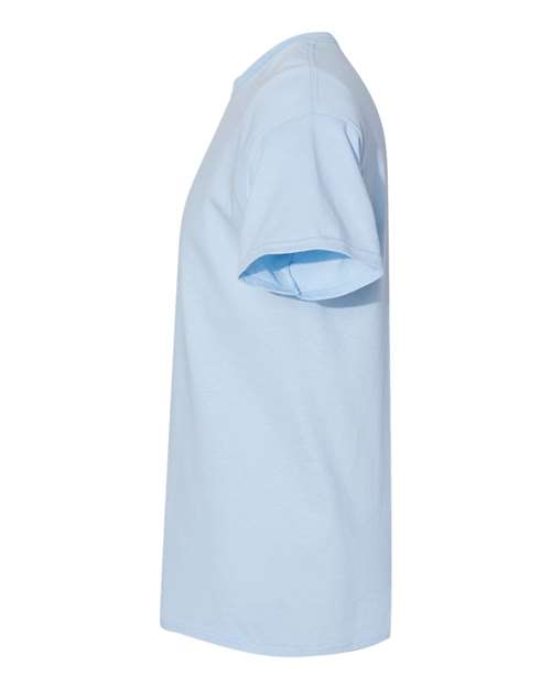 Gildan USA-Made Fine Jersey T-Shirt 5000 Light Blue Custom Embroidered Business Logo