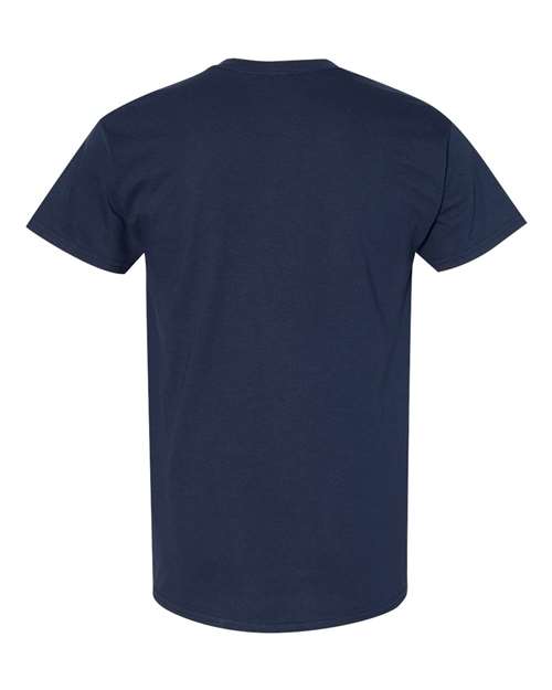 Gildan USA-Made Fine Jersey T-Shirt 5000 Navy Custom Embroidered Business Logo
