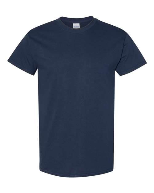 Gildan USA-Made Fine Jersey T-Shirt 5000 Navy Custom Embroidered Business Logo