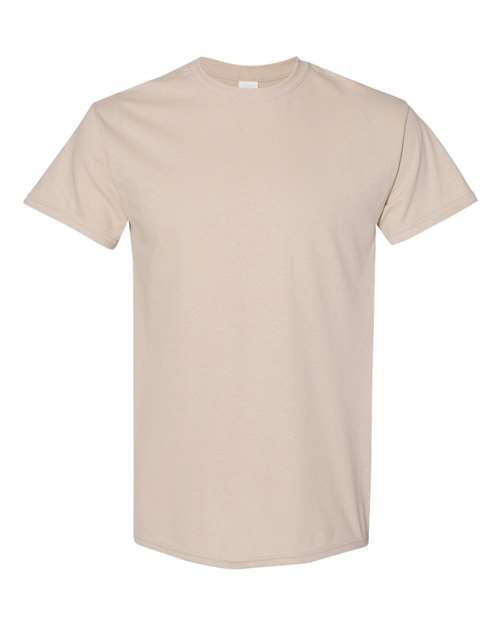 Gildan USA-Made Fine Jersey T-Shirt 5000 Safety Pink Custom Embroidered Business Logo