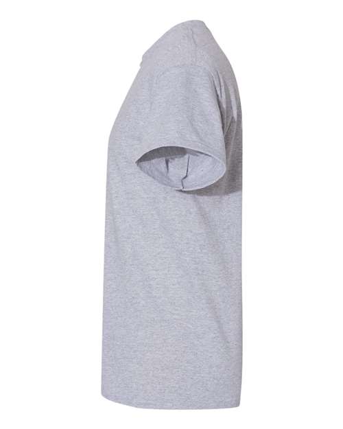 Gildan USA-Made Fine Jersey T-Shirt 5000 Sport Grey Custom Embroidered Business Logo