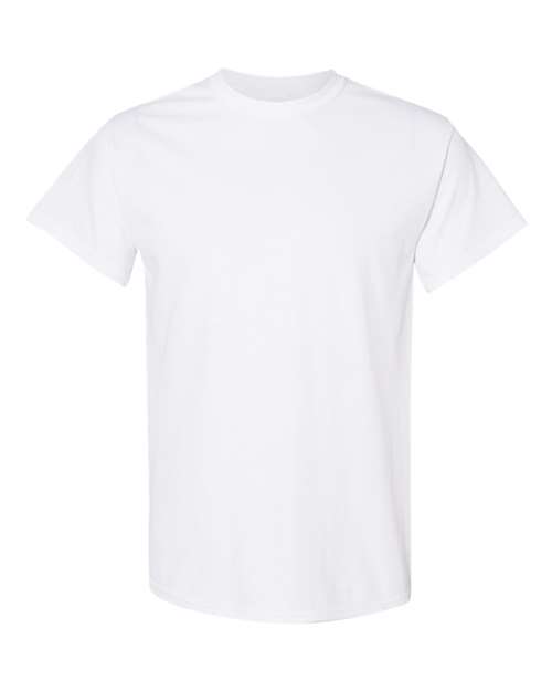 Gildan USA-Made Fine Jersey T-Shirt 5000 White Custom Embroidered Business Logo