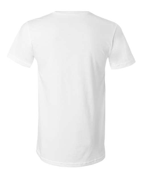 BELLA + CANVAS Jersey V-Neck Tee 3005 Vintage White Custom Embroidered Business Logo