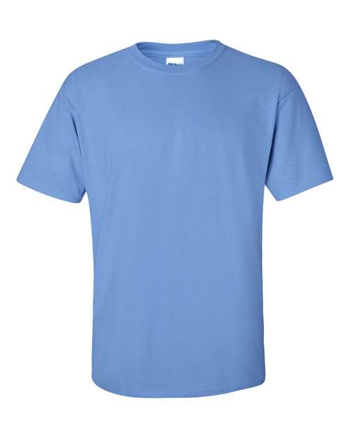 Gildan Women’s 1X1 Baby Rib Raglan Three-Quarter Sleeve Tee 2000 Carolina Blue Custom Embroidered Business Logo
