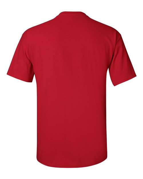 Gildan Women’s 1X1 Baby Rib Raglan Three-Quarter Sleeve Tee 2000 Cherry Red Custom Embroidered Business Logo