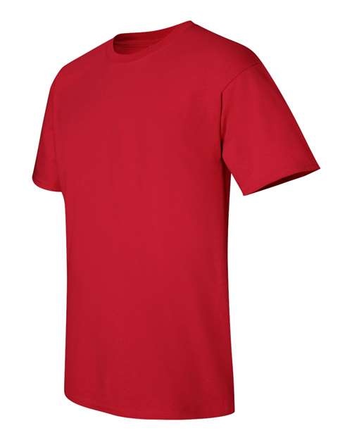 Gildan Women’s 1X1 Baby Rib Raglan Three-Quarter Sleeve Tee 2000 Cherry Red Custom Embroidered Business Logo