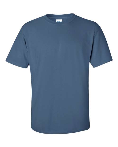 Gildan Women’s 1X1 Baby Rib Raglan Three-Quarter Sleeve Tee 2000 Indigo Blue Custom Embroidered Business Logo