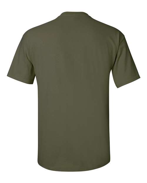 Gildan Women’s 1X1 Baby Rib Raglan Three-Quarter Sleeve Tee 2000 Military Green Custom Embroidered Business Logo