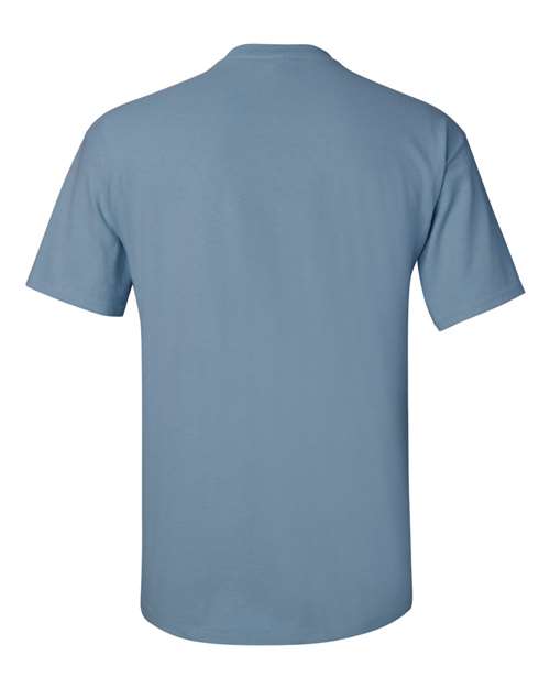 Gildan Women’s 1X1 Baby Rib Raglan Three-Quarter Sleeve Tee 2000 Stone Blue Custom Embroidered Business Logo