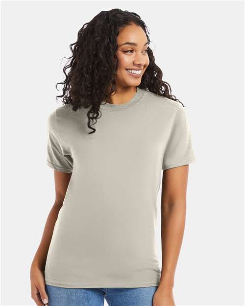 Custom Embroidered Hanes Beefy-T® T-Shirt 5180 Sand