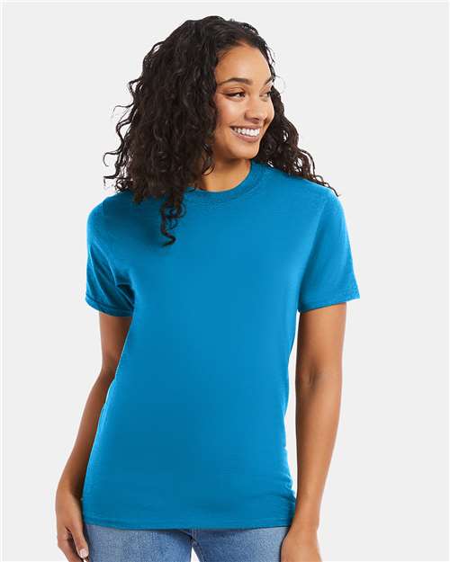 Custom Embroidered Hanes Beefy-T® T-Shirt 5180 Teal