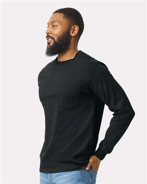 Gildan Ultra Cotton® Long Sleeve Pocket T-Shirt 2410