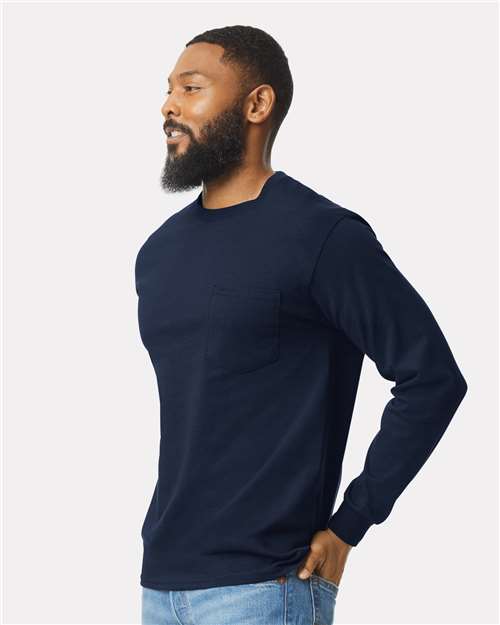 Gildan Ultra Cotton® Long Sleeve Pocket T-Shirt 2410