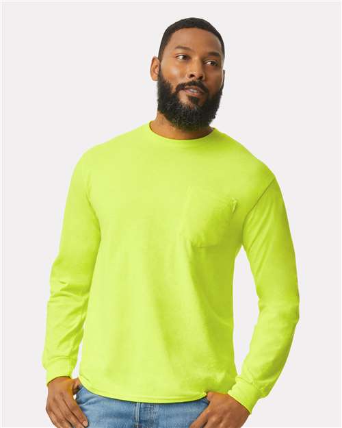 Custom Embroidered Gildan Ultra Cotton® Long Sleeve Pocket T-Shirt 2410