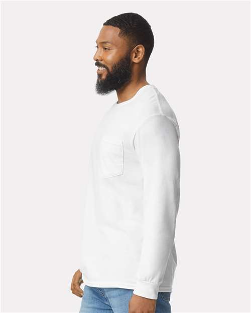 Gildan Ultra Cotton® Long Sleeve Pocket T-Shirt 2410