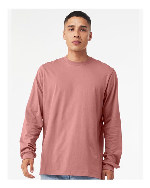 Custom Embroidered BELLA + CANVAS Jersey Long Sleeve Tee 3501 Mauve