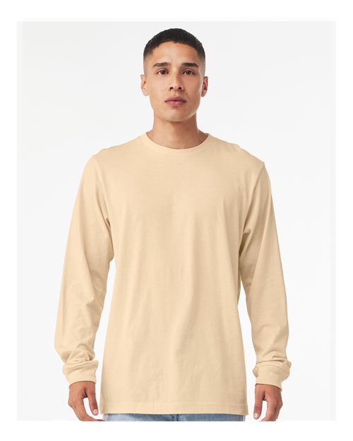Custom Embroidered BELLA + CANVAS Jersey Long Sleeve Tee 3501 Soft Cream