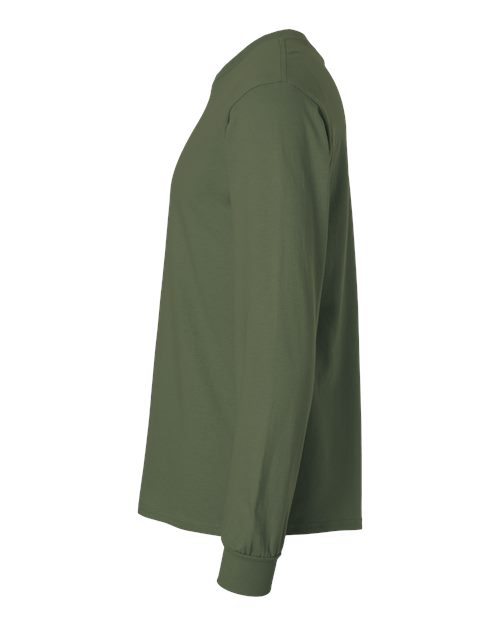 Gildan Ultra Cotton® Long Sleeve T-Shirt 2400 Military Green