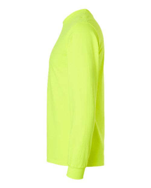 Gildan Ultra Cotton® Long Sleeve T-Shirt 2400 Safety Green