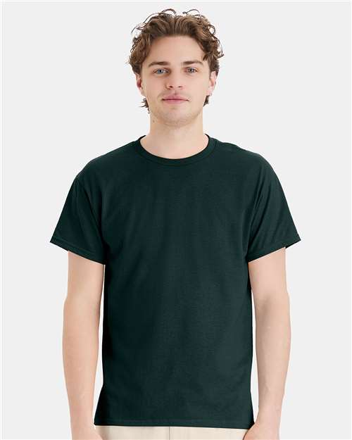 Custom Embroidered Hanes Ecosmart™ T-Shirt 5170 Deep Forest