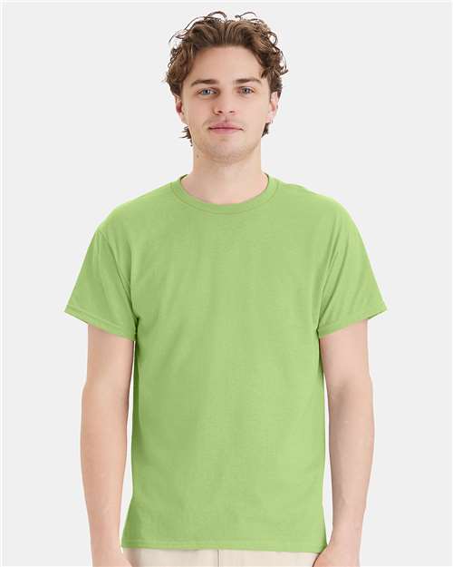 Custom Embroidered Hanes Ecosmart™ T-Shirt 5170 Lime