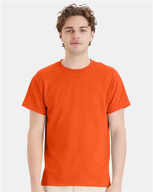 Custom Embroidered Hanes Ecosmart™ T-Shirt 5170 Orange