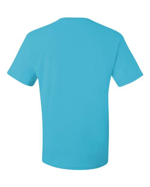 JERZEES Dri-Power® 50/50 Pocket T-Shirt 29MPR White Custom Embroidered Business Logo