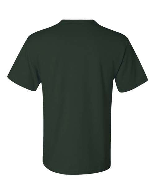 JERZEES Dri-Power® 50/50 Pocket T-Shirt 29MPR Black Heather Custom Embroidered Business Logo