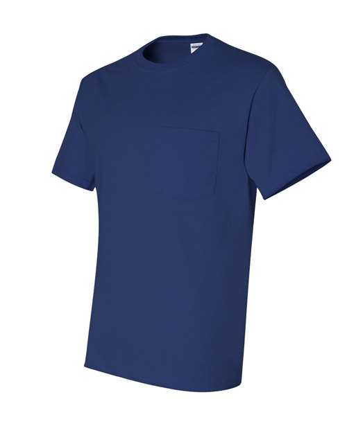 JERZEES Dri-Power® 50/50 Pocket T-Shirt 29MPR Oxford Custom Embroidered Business Logo