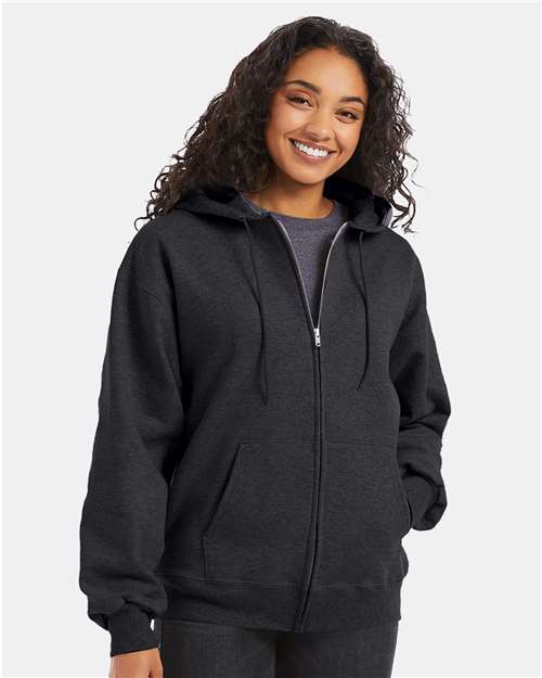 Custom Embroidered Hanes Ultimate Cotton® Full-Zip Hooded Sweatshirt F280