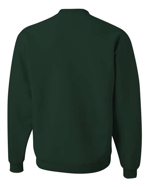 JERZEES NuBlend® Crewneck Sweatshirt 562MR Forest Green Custom Embroidered Business Logo