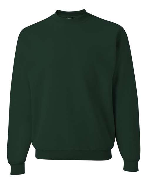 JERZEES NuBlend® Crewneck Sweatshirt 562MR Forest Green Custom Embroidered Business Logo